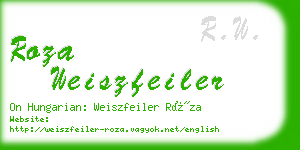 roza weiszfeiler business card